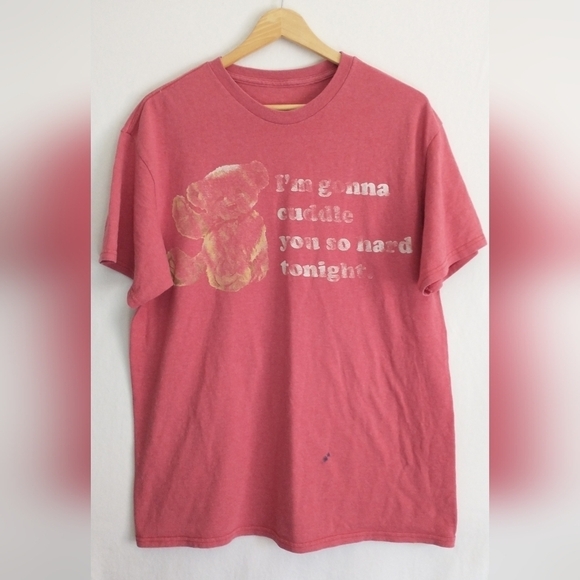 Cuddle Bear Men's Funny Graphic T-Shirt Size XL - Picture 1 of 3